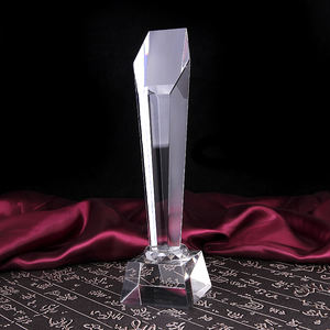 Medallas de cristal con logotipo personalizado al por mayor con base de madera, Trofeo metálico de cristal para regalos de empresa, trofeos y placas de primera calidad - Product Image 4