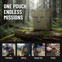 Pochette tactique Molle pliable, portable, organiseur d'équipement EDC MOLLE, pochette utilitaire camouflage pour le camping en plein air
