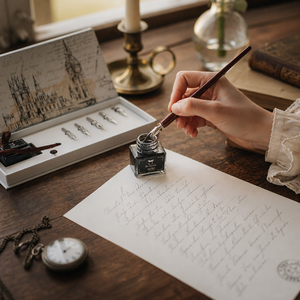 <span class=keywords><strong>Set</strong></span> di Penne in Legno per Calligrafia con 6 Punte e 1 <span class=keywords><strong>Set</strong></span> di Inchiostri, Regalo di Cancelleria, <span class=keywords><strong>Set</strong></span> di Penne Stilografiche - Product Image 2