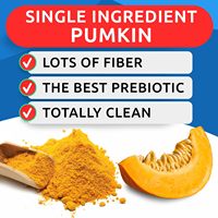 Poudre de Citrouille pour Chiens : Complément Fibres, Adoucissant pour les Selles, Traitement de la Diarrhée, Constipation, Maux d'Estomac, Sensibilité Alimentaire, Améliore la Digestion