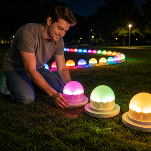 Wiederaufladbare Wasserdichte LED 102mm Nachtlicht-Basis Tischlampen Austauschbare LED Dekorative Campinglichter Glühbirne für Partys - Product Image 2