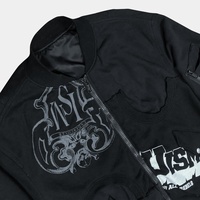 Blouson coupe-vent personnalisé avec logo brodé pour homme Blouson d'aviateur imperméable et réversible à écussons d'insigne double face pour homme
