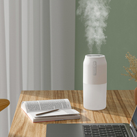 Humidificateur d'air mini 300 ml en gros d'usine, diffuseur ultrasonique portable USB/batterie, purificateur avec veilleuse LED, faible bruit, pour voiture