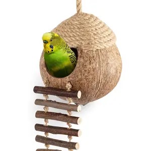 鹦鹉小动物仓鼠屋宠物笼栖息地装饰椰子鸟巢