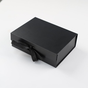 Collapsible <b>Magnetic</b> <b>Gift</b> <b>Box</b> Rigid Cardboard Custom Logo Recyclable Ribbon Decor MOQ 100pcs for <b>Gift</b> Packaging - Product Image 3