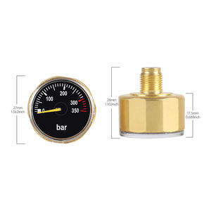 เกจวัดแรงดันดำน้ำ DIDEEP 350 บาร์, เกลียว G1/8 และ M10×1, ระบบกันกระแทก, เรืองแสง, กันน้ำ, สำหรับดำน้ำและถัง CO₂ - Product Image 2