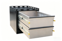 Boîte de rangement à tiroirs en aluminium, armoire utilitaire portable pour remorque, caravane, Ute