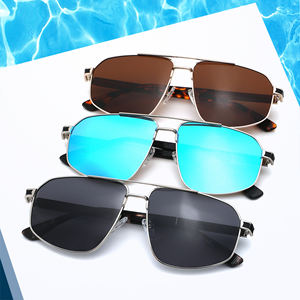 Popular Fashion High-end Sun Glasses Classic Irregularity Acetated Frame Sun Glasses Hot-selling Double-bridge Wooden <b>Sunglasses</b> - Product Image 3