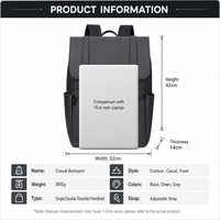 Mochila Unisex de Alta Calidad para Portátil, Gran Capacidad, Estilo Casual de Negocios, Impermeable, a la Moda