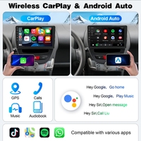 Radio Estéreo Android de 10 Pulgadas con Carplay y Navegación GPS, Control desde el Volante para Toyota Aygo/Peugeot 107/Citroën C1 2005-2014