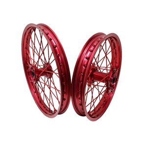 Juego de ruedas de radios pintados Fit CR <span class=keywords><strong>CRF</strong></span> CRFX <span class=keywords><strong>F</strong></span> 21*1,6 R 19*2,15 7050-T6 Ruedas de motocicleta todoterreno de aleación de aluminio - Product Image 3