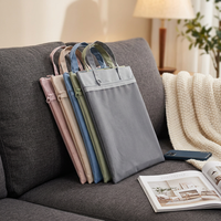 Nouvelle pochette de rangement double poche avec poignée A4, personnalisable, transparente, pour documents, cahiers et fournitures artistiques, avec fermeture éclair