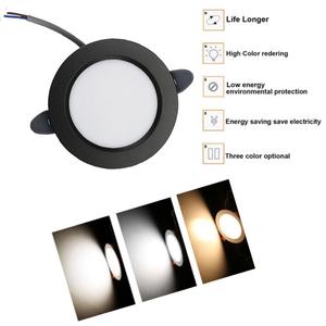 Lámpara de Techo LED Moderna Negra Regulable, Empotrada, 5W, <span class=keywords><strong>Downlight</strong></span>, AC110v/220V, Iluminación para el Hogar - Product Image 4