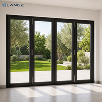 Porte pliante en aluminium LANGE au design moderne, en alliage d'aluminium, à rupture de pont thermique, isolante et économe en énergie, pour maison et villa