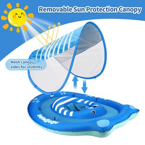 <span class=keywords><strong>Flotador</strong></span> Inflable para Bebés con Forma de Oso Azul Swimbobo, Producto en Oferta para el Verano, Asiento Flotante para Niños con Toldo - Product Image 3