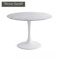 Ensemble de table et chaises de jardin en aluminium avec chaises en corde tressée, mobilier de terrasse rond pour hôtel, restaurant, complexe hôtelier, projet hôtelier