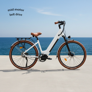 Vélo électrique haute performance à transmission intermédiaire par courroie, moyeu à vitesses intégré, vélo électrique urbain pour les trajets en ville - Product Image 1