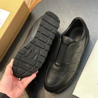 SUHE Baskets décontractées pour hommes en cuir de vachette véritable, à lacets, style rétro, motif géométrique, anti-odeur, légères