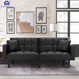 Bộ Sofa Phòng Khách Winforce, Đồ Nội Thất Bằng Da Hiện Đại, 1 Bộ, Ghế Sofa Có Thể Thay Đổi Kiểu <span class=keywords><strong>Futon</strong></span>, Có Tay Gấp Được - Product Image 2