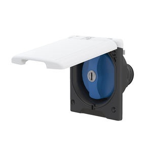 Tapa de Entrada de Agua por Gravedad para Autocaravana, Caravana, RV, con Cierre, Impermeable IP44, Material ABS, Blanco/Negro - Product Image 1