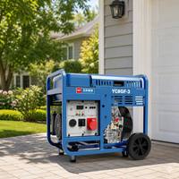 Générateur diesel silencieux YC8GF-3 8 kW avec moteur 4 temps YC1105FE, réservoir de carburant de 18 L, châssis ouvert, démarrage électrique ATS