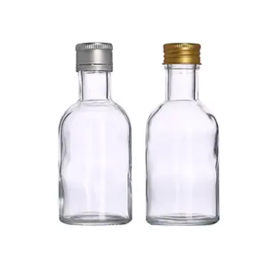 Empty 50ml long neck liquor bottle arizona whiskey vodka 50 ml nordic oblong liberty glass liquor bottle with screw lid