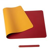 Alfombrilla de escritorio de un solo lado, alfombrilla de escritura de escritorio grande de cuero PU impermeable, alfombrilla de ratón para ordenador portátil