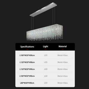 Lámpara Colgante de Cristal de Lujo Nórdico, Lámpara de Techo para Cocina Sobre la Mesa, Lámpara Colgante para Comedor Interior - Product Image 5
