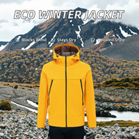 Vestes d'hiver pour hommes personnalisées OEM, éco-responsables, coupe-vent, imperméables, à capuche, en softshell, avec fermeture éclair frontale et maille extérieure haute performance