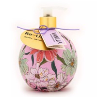 Distributeur rechargeable de savon pour les mains à la fleur florale de marque de distributeur OEM Gel hydratant pour les mains et le corps Liquide nettoyant pour les mains et le corps 500ml