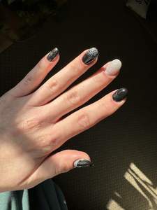 Juego <span class=keywords><strong>de</strong></span> <span class=keywords><strong>uñas</strong></span> <span class=keywords><strong>postizas</strong></span> a presión con diseño <span class=keywords><strong>de</strong></span> línea dorada brillante, cubierta completa francesa larga, ataúd reutilizable, Material hecho <span class=keywords><strong>de</strong></span> almendra <span class=keywords><strong>para</strong></span> <span class=keywords><strong>niñas</strong></span> - Product Image 6