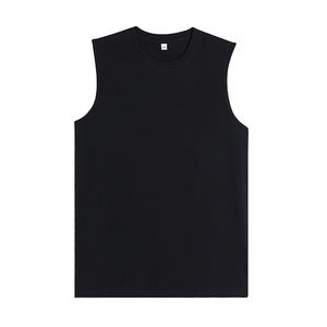 Débardeur unisexe ample en coton lourd 230g, style printemps-été, col étroit, épaules larges, logo personnalisable, couleur unie - Product Image 2