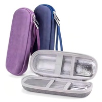 Sac de Rangement Isotherme Portable en PVC/PP avec Double Fermeture Éclair pour Cosmétiques, Stylos et Accessoires Domestiques