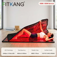 Couverture de lit à lumière rouge Fitkang FCC UKCA CE, faible EMF, sans scintillement, 660nm 850nm, corps entier, 6720 puces, pour thérapie par la lumière rouge et sommeil