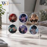 Présentoir personnalisé en acrylique pour badges, étui de rangement multi-trous, organisateur en grille pour boutons de collection, cartes photo et articles promotionnels