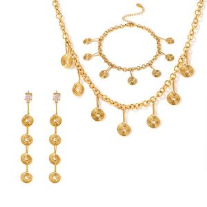 ชุดเครื่องประดับสร้อยคอ ต่างหูพู่ห้อยรูปเครื่องหมายคำถาม ดีไซน์สร้างสรรค์ใหม่ ทำจากสแตนเลส ไม่ลอก ไม่ดำ กันน้ำ เหมาะสำหรับเป็นของขวัญ - Product Image 2