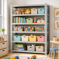 Étagère de rangement légère sans boulons, réglable en hauteur, en acier, pour la maison, le salon, le garage, 4 niveaux