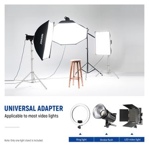 <span class=keywords><strong>NEEWER</strong></span> Soporte de Luz de Acero Inoxidable de 9.2 pies/2.8 m, Trípode de Fotografía Resistente con Adaptador de Tornillo Universal de 1/4 a 3/8 - Product Image 3