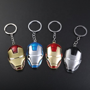 Porte-clés Casque Iron Man en Alliage de Zinc, <span class=keywords><strong>Cadeau</strong></span> de Collection Avengers, Accessoire Super-héros Cool pour Fans, Tendance Mode Cosplay, <span class=keywords><strong>Cadeau</strong></span> Hommes Femmes - Product Image 1