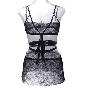 הלבשה תחתונה סקסית לנשים ליום האהבה, תחרה, פתח במפשעה, ג'י-סטרינג פרחוני, תחתונים ארוטיים, תחתונים שקופים, תחתוני חוטיני - Product Image 5