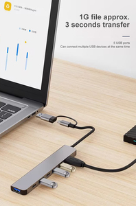 Chất lượng cao 7 trong 1 <span class=keywords><strong>USB</strong></span> <span class=keywords><strong>HUB</strong></span> Type-C <span class=keywords><strong>HUB</strong></span> Multiport Dock trạm với USB3.0 USB2.0 Adapter 7 cổng <span class=keywords><strong>USB</strong></span> C <span class=keywords><strong>HUB</strong></span> cho điện thoại máy tính xách tay - Product Image 3