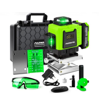 Kit de niveau laser 4D 16 lignes vert 360°, avec trépied, récepteur, étui de transport, CE RoHS, vente en gros pour la construction