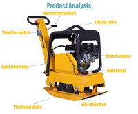 Compacteur de plaques réversible pour sol FPC160, 160 kg