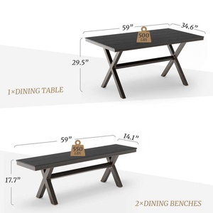 מודרני x שולחנות אוכל בסיס שולחן ריהוט פלסטיק עגול ריהוט לפטיו של בית פארק דירה וילה גן - Product Image 5