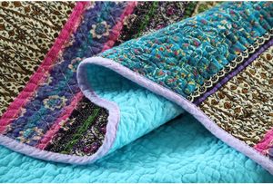 Elegante a rayas de algodón Jacquard de 3 piezas <span class=keywords><strong>Patchwork</strong></span> Queen Colcha Edredón Conjunto con opción de sábana de cuna - Product Image 5