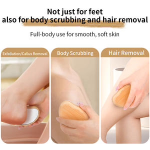 Lima para Pies de Madera, Removedor de Callos de Doble Cara, Exfoliante de Acero Inoxidable para Pies y Cuerpo - Product Image 4