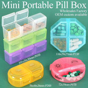 SUNSHING OEM ODM Petite boîte à pilules ronde personnalisée à 3 compartiments, étui à pilules fin de poche, organisateur de médicaments de voyage - Product Image 1