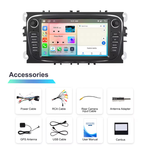 Estéreo para Auto con Pantalla Táctil HD de 7 Pulgadas, CarPlay Inalámbrico, Android Auto, GPS, WiFi, 6+128GB, Calidad Original para Ford Focus y Mondeo - Product Image 3