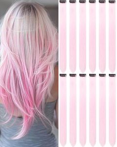 12 Pezzi Extension Capelli Rossi con Clip 22 Pollici Colorati Lunghi Lisci Sintetici per Donne Bambine Ragazze Cosplay Feste - Product Image 5