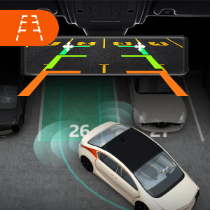 Cámara para Auto WOLFBOX G850 con Pantalla Táctil 4K de 170° de Ángulo Amplio, Delantera y Trasera, Espejo de 12 Pulgadas, GPS, Doble Cámara 4K - Product Image 3